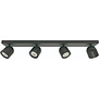Moderne opbouwspot Solare 4 lichts balk zwart