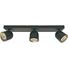Freelight Moderne opbouwspot Solare 3-lichts balk zwart