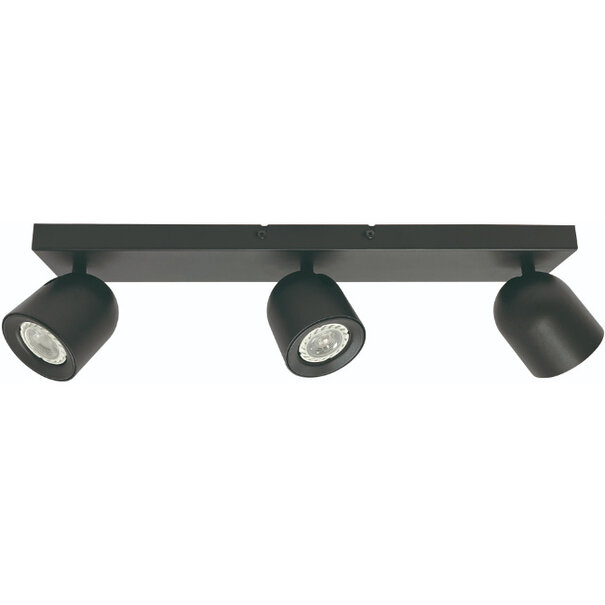 Freelight Moderne opbouwspot Solare 3-lichts balk zwart
