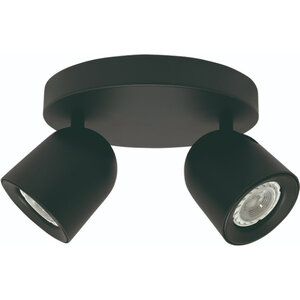 Freelight Moderne opbouwspot Solare 2-lichts rond zwart