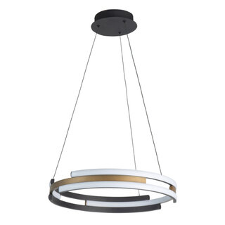 Hanglamp Orion 1-lichts zwart goud