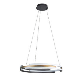 Hanglamp Orion 1-lichts zwart goud