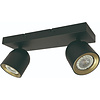 Freelight Moderne opbouwspot Solare 2-lichts balk zwart