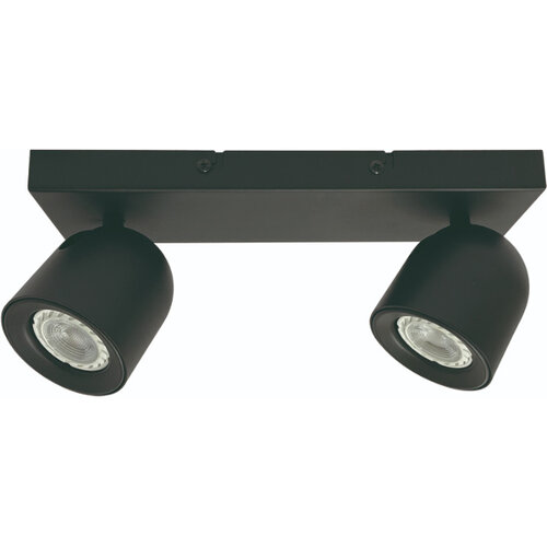 Moderne opbouwspot Solare 2-lichts balk zwart