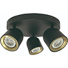 Freelight Moderne opbouwspot Solare 3-lichts rond zwart