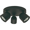 Freelight Moderne opbouwspot Solare 3-lichts rond zwart