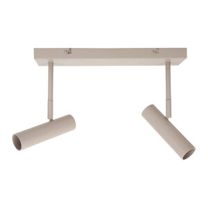 Freelight Modern Scandinavisch opbouwspot Undici 2-lichts balk crème