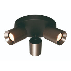 Opbouwspot Strano 3-licht gunmetal rond