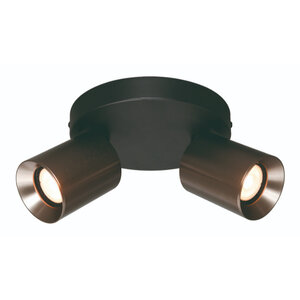 Freelight Industriële opbouwspot Strano 2-lichts gun metal