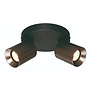 Industriële opbouwspot Strano 2-lichts gun metal