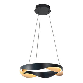 Hanglamp Ascoli 1-lichts zwart goud