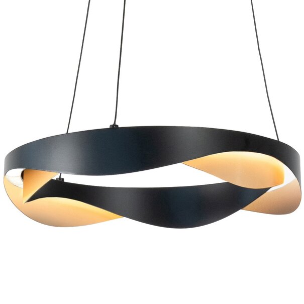 Highlight Modern Industrieel Ascoli hanglamp Ø40 cm zwart goud