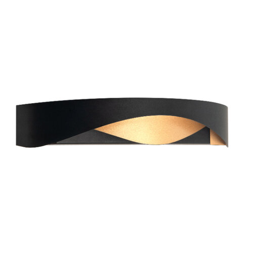 Modern Industrieel wandlamp Ascoli zwart goud