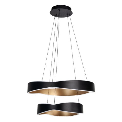 Modern Industrieel Onda hanglamp Ø60 cm en Ø40 cm zwart goud