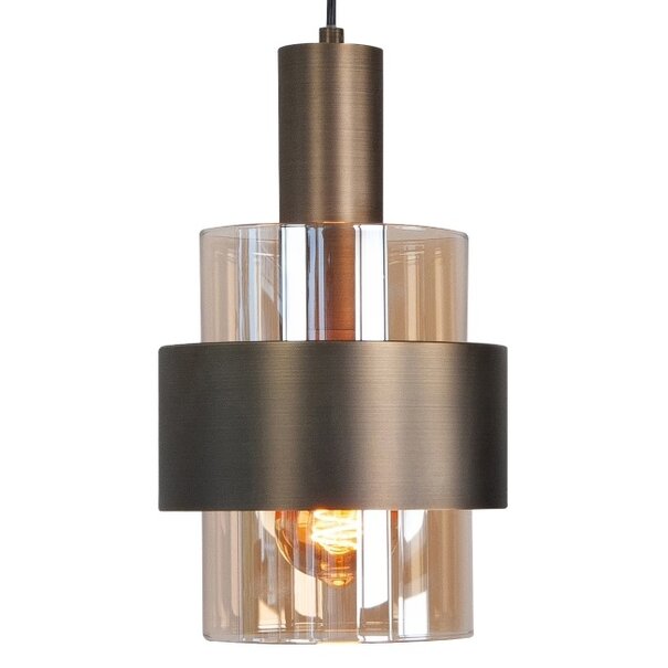 Highlight Modern Industrieel hanglamp Marrone 5-lichts getrapt brons