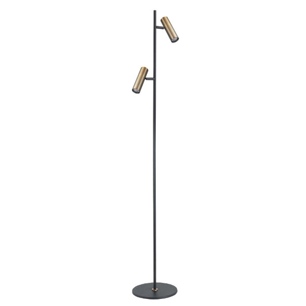 Highlight Moderne vloerlamp Trend 2-lichts zwart brons