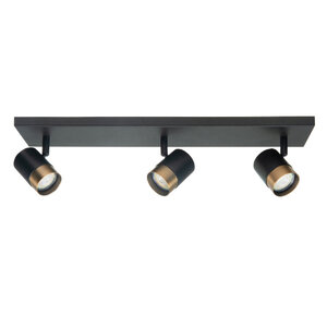 Highlight Modern Industrieel opbouwspot Savona 3-lichts balk zwart brons