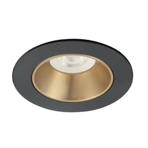 Modern Industrieel inbouwspot Downlight Ø8 cm zwart goud
