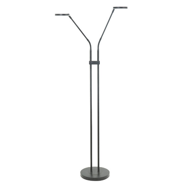 Highlight Modern Industrieel vloerlamp Parma 2-lichts zwart