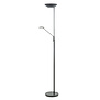 Modern Functioneel Uplighter met Leeslamp Bilbao zwart