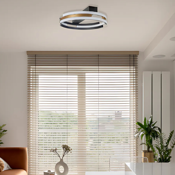Highlight Moderne hotel chique plafondlamp Orion Ø40 cm zwart goud