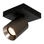 Industriële opbouwspot Strano 1-lichts gun metal