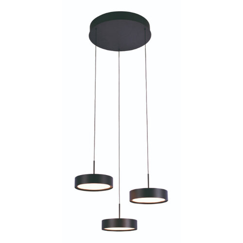Moderne hanglamp Alieno 3-lichts getrapt zwart