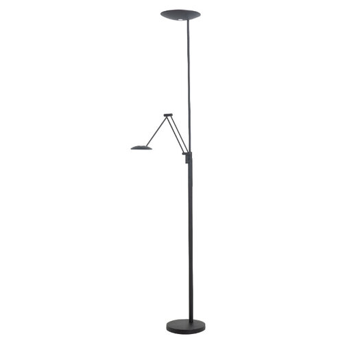 Modern Functioneel Uplighter met Leeslamp New Roma zwart