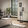BelaLuz Industriële vloerlamp Echo 3-lichts charcoal