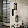 BelaLuz Industriële hanglamp Echo 3-lichts getrapt charcoal