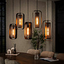 Industriële hanglamp Echo 5-lichts charcoal