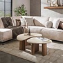 Moderne - Japandi - salontafel - 2-set - travertin - organisch - Romano