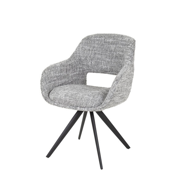 BelaLuz Modern Scandinavisch eetkamerstoel Vista staalgrijs