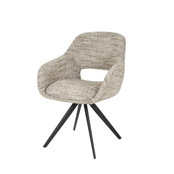 BelaLuz Modern Scandinavisch eetkamerstoel Vista zandkleur