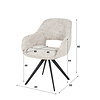 BelaLuz Modern Scandinavisch eetkamerstoel Vista zandkleur