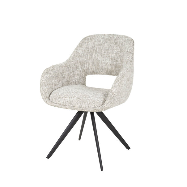 BelaLuz Moderne Scandinavische eetkamerstoel Vista gebroken wit