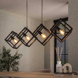 Hanglamp kubix 4-lichts Charcoal