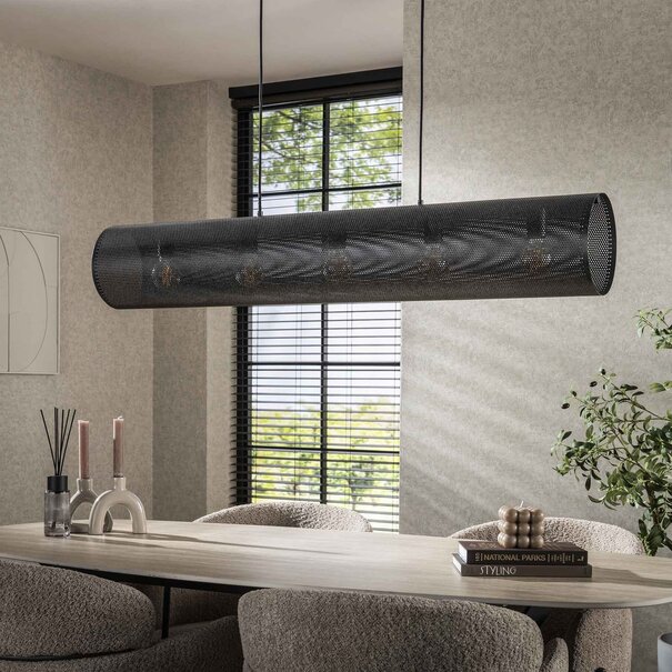 BelaLuz Industriële hanglamp Grid 5-lichts charcoal