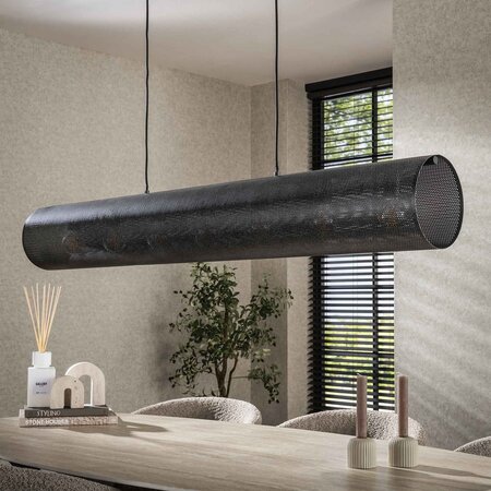 BelaLuz Industriële hanglamp Grid 7-lichts charcoal