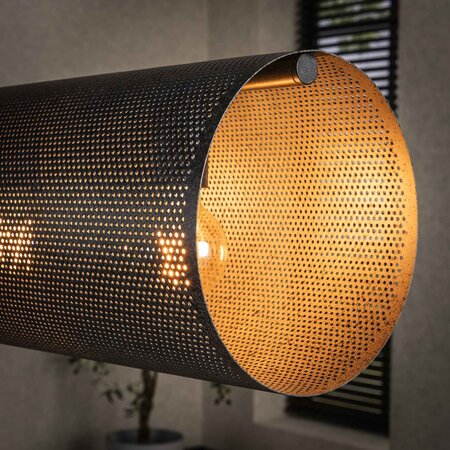 BelaLuz Industriële hanglamp Grid 7-lichts charcoal