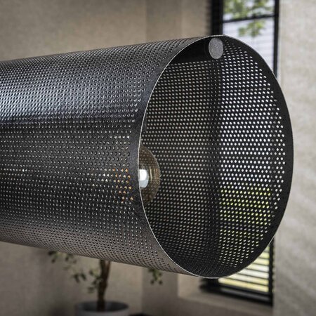 BelaLuz Industriële hanglamp Grid 7-lichts charcoal