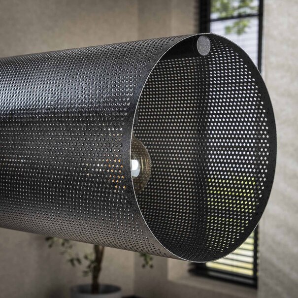 BelaLuz Industriële hanglamp Grid 7-lichts charcoal
