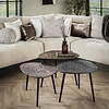 BelaLuz Industriële salontafel Tavina 3 set driehoekig