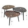 BelaLuz Industriële salontafel Tavina 3 set driehoekig