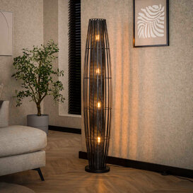Vloerlamp Aero 4-lichts Charcoal