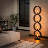 BelaLuz Industrieel design vloerlamp Pluto 4 lichts charcoal