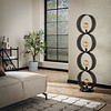 BelaLuz Industrieel design vloerlamp Pluto 4 lichts charcoal