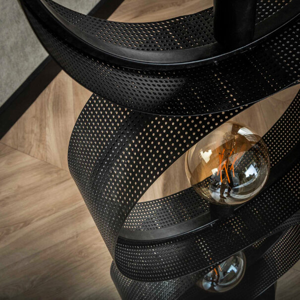BelaLuz Industrieel design vloerlamp Pluto 4 lichts charcoal