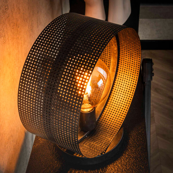 BelaLuz Industrieel design tafellamp Pluto 1-lichts charcoal
