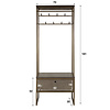 BelaLuz Modern Industrieel garderobemeubel Tess 8 haken brons antiek
